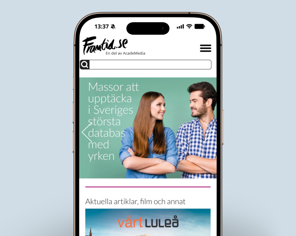 Framtid.se är Sveriges största sajt för yrkesbeskrivningar